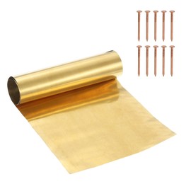 YELARXI Brass Sheet Roll Metal Film Brass Foil Plate, 0.1 x 200 x 1000mm 28 Gauge(0.1mm) Thickness Fit for DIY Crafts Electrical Repair - Cylinder(1 Pack, Brassy)
