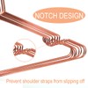 Koobay 16.5" Rose Gold Copper Clothes Hangers - 30 Pack,Heavy