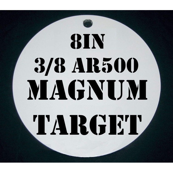8 in. NRA Pistol Shooting Target - 3/8" AR500 Steel Target -1pc Metal Target Set
