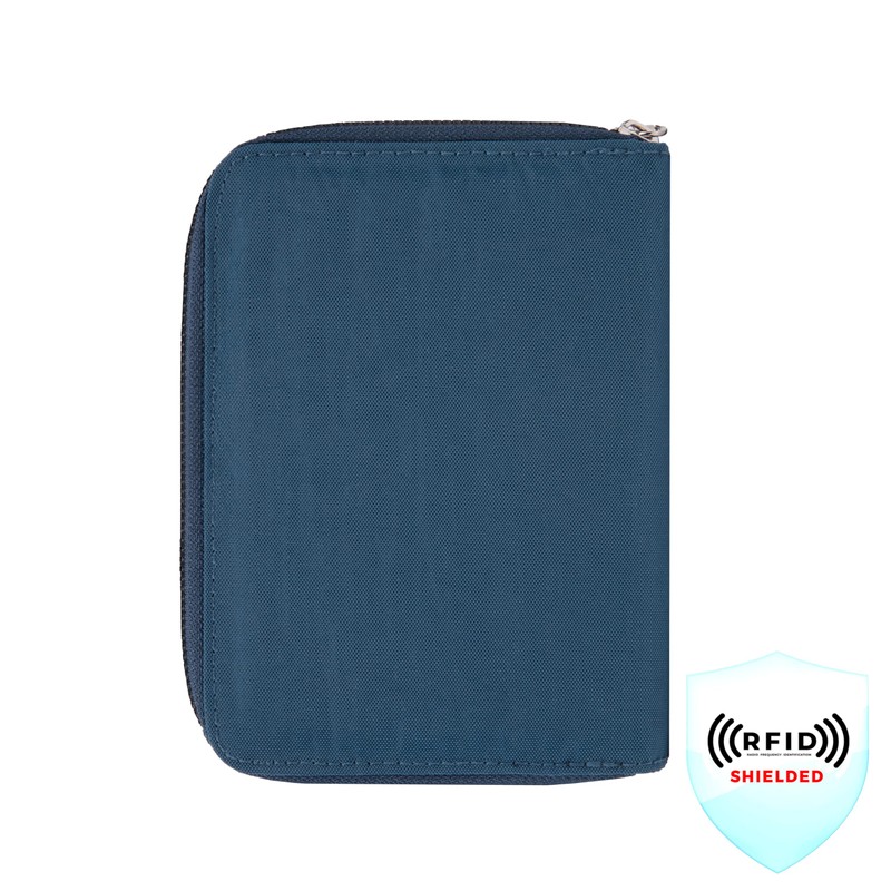 Travelon RFID Blocking Passport Zip Wallet, Ocean