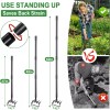 Nicecho Garden Cultivator Weed Stirrup Hula Hoe Rake with 37"~62"