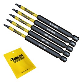 5 x SabreCut SCTP1589_5 89mm T15 TX15 Torx Tamper Proof Security Magnetic Impact Screwdriver Driver Bits Set Heavy Duty