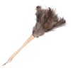 Feather Duster Light Weight Soft Long Handle Reusable Black Ostrich