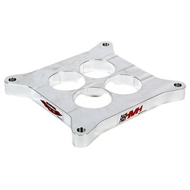 High Velocity Heads Carburetor Spacer, Super Sucker, 0.650 in Thick, 4 Hole, Square Bore, Aluminum, Polished, Each