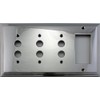 Polished Nickel Deco Step Style 4 Gang Combination Switch Plate