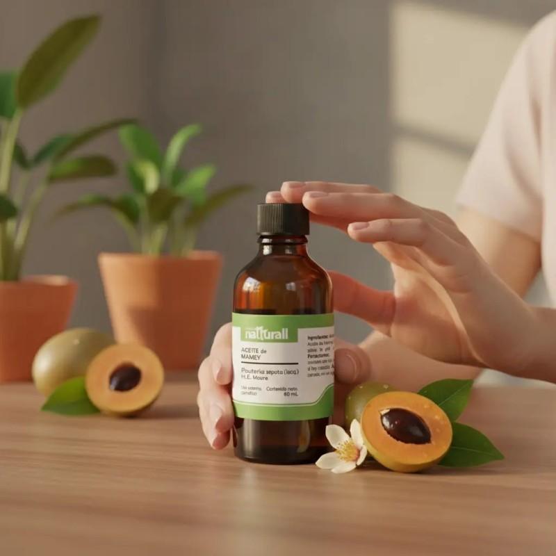 Aceite Hueso Mamey Cabello Barba Piel Brillo Crecimiento