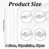 OLYCRAFT 40pcs 4 Size ABS Plastic Square Tube 3/4/5/6mm White