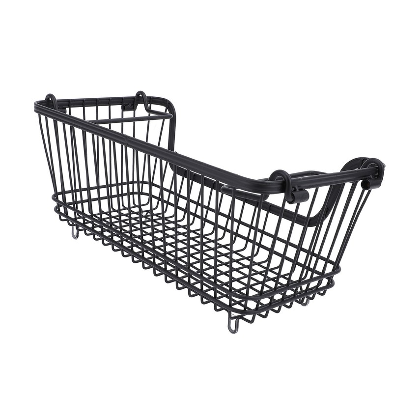 Freezer Basket Stackable Open Front Wire Storage Bin with Foldable