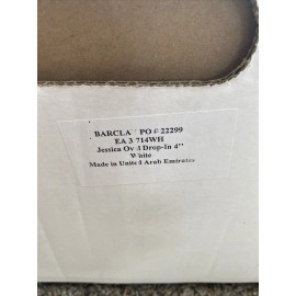 Barclay 3-714WH Jessica Oval Self Rimming Drop In Bathroom Sink 20" x 16"