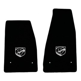 LLoyd Mats NEW! Black Floor Mats 2013-2016 Dodge Viper Silver Embroidered Logo Snake Logo