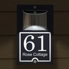 Custom Signs Solar Illuminated Modern Anthracite House Number Sign 24cm