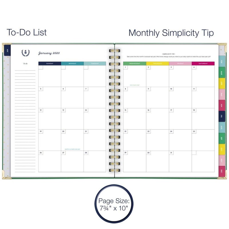 Simplified by Emily Ley 2020 Planificador semanal y mensual, 7-3/4
