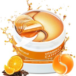 Parches Para El Contorno De Ojos Con Vitamina C Y Cafeína (30 Pares) Para Ojeras, Líneas De Expresión E Hinchazón. Con Niacinamida Y Colágeno Hydra-Gel. Cuidado De La Piel Para Hombres Y
