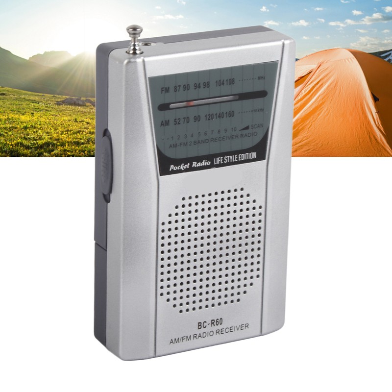 Mini AM FM Radio Manual Operation Easy Adjustment Memory Function