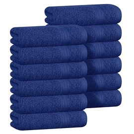 Boutiquo Toallitas Algodón Ultrasuave Contiene Paños Faciales Pulgadas Ideales Uso Diario Toallas Compactas Ligeras Multiusos Color Azul Marino