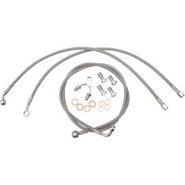 LA Choppers LA-8122B13 Stainless Steel Brake Line Kit - 12in.-14in. Ape Hangers