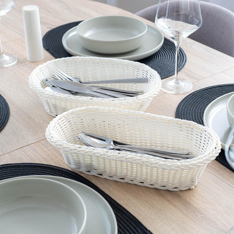 KADAX Braided Basket, Polypropylene Bread Basket, Fruit Basket, Food Basket