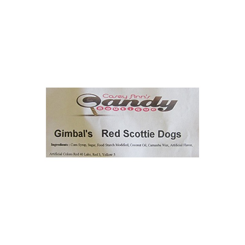 Gimbals Licorice Scottie Dogs Red 2 Pounds
