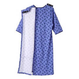 Silverts Open Back Hospital Gowns for Women - Night Gowns for Elderly Women, Post Surgery Clothing for Women, Adaptive Clothing for Women | Bedridden Patient Clothing - Small Scroll MED