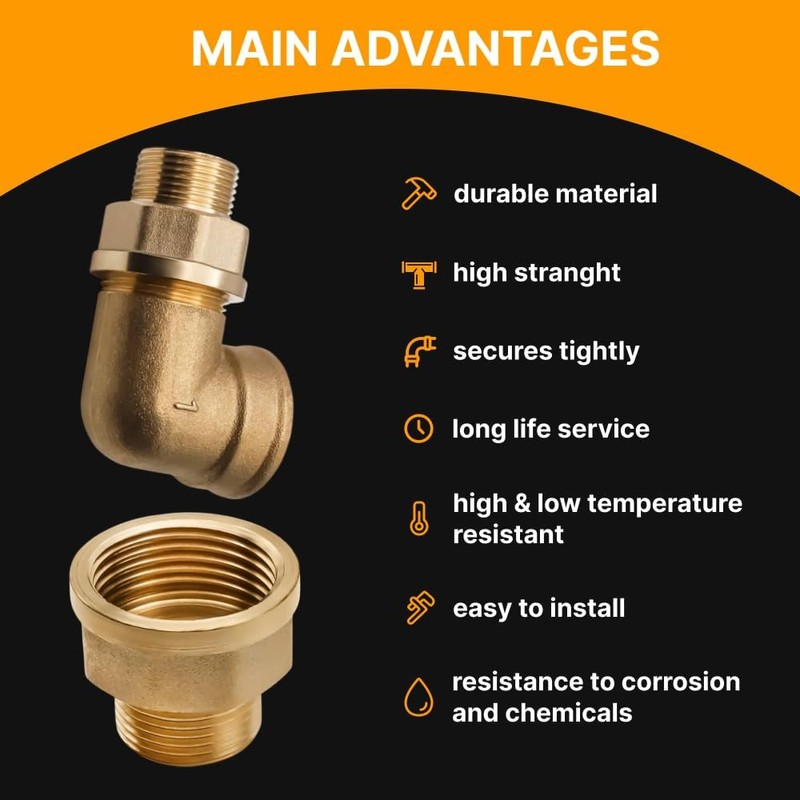 Adapter 3/4" Male x 1 “ Female Threaded Brass Construction