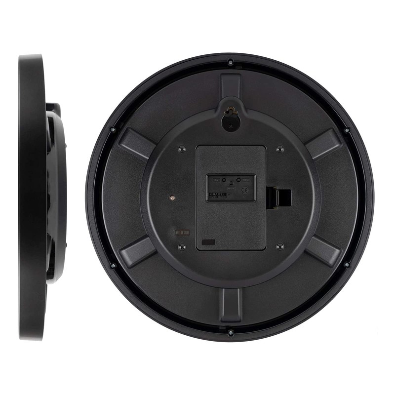 Casio IQ-482J-1JF Wall Clock, Radio Watch, Black, Analog, Standard, Nighttime