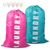 2 Pack Upgrade Extra Large Travel Laundry Bag with Drawstring,