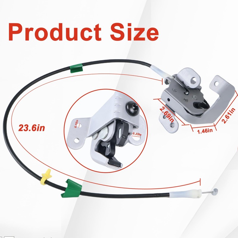 AL5Z-13264A26-B Right Rear Upper Door Latch Assembly Compatible with Ford