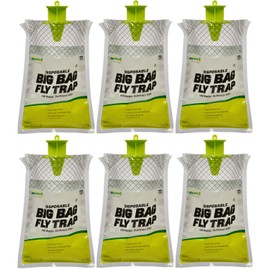 RESCUE! Big Bag Fly Trap – Disposable, Outdoor Use - 6 Traps