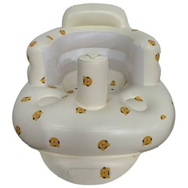 Inflatable Baby Seat for Babies 3 Months and Up, Toddler Floor Seats for Sitting Up, Built in Air Pump Baby Seats for Kids, Blow Up Baby Chair with Back Support - Cute Cat