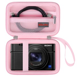 Elonbo Camera Carrying Case for Sony RX100 VII/ RX100 VI/ RX100 V/ RX100 IV/ RX100 III Compact Digital Camera, Vlogging Camera Travel Bag, Video Streaming Camera Storage Holder. Pink