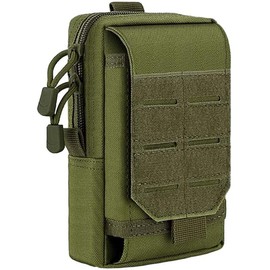 Tactical Molle EDC Pouch Cellphone Holder Bag Utility Multipurpose Organizer Bag - Color: Army Green