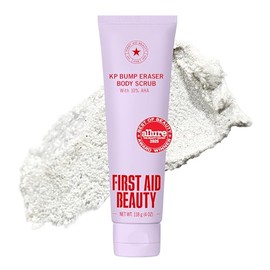 First Aid Beauty KP Bump Eraser Body Scrub with 10% AHA, Keratosis Pilaris Skin Exfoliator with Glycolic and Lactic acids
