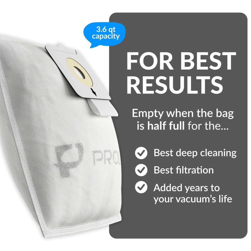 GV Genuine 10 Pack Bags for Prolux Tritan Vacuum Cleaner,