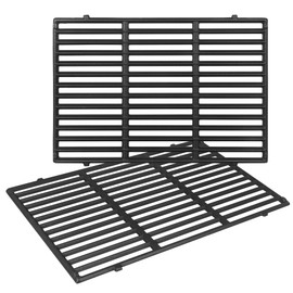 CANDANA Cast Iron Cooking Grates for Weber Genesis II and II LX 300 E310 E315 E330 E335 S310 E340 Grids GS4 Gas Grill Grids Replacement Parts 66095 BBQ