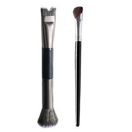 Contour Brush - Nose Contouring Brush - U Shaped Synthetic Bristles Make up Tool for Blending Eyeshadow Smudging Sculpting