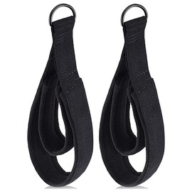 jingfei 2PCS Double Loop Straps,Feet Straps, Yoga Double Loop Straps Padded D-Ring Ankle Strap