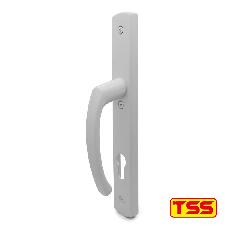 TSS White UPVC Door Handle Pair Set, 92mm PZ (Centres),