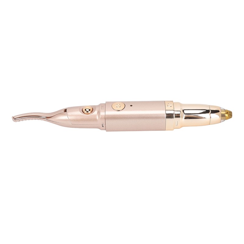 2 in 1 Heated Eyelash Curler Eyebrow Hair Remover Double