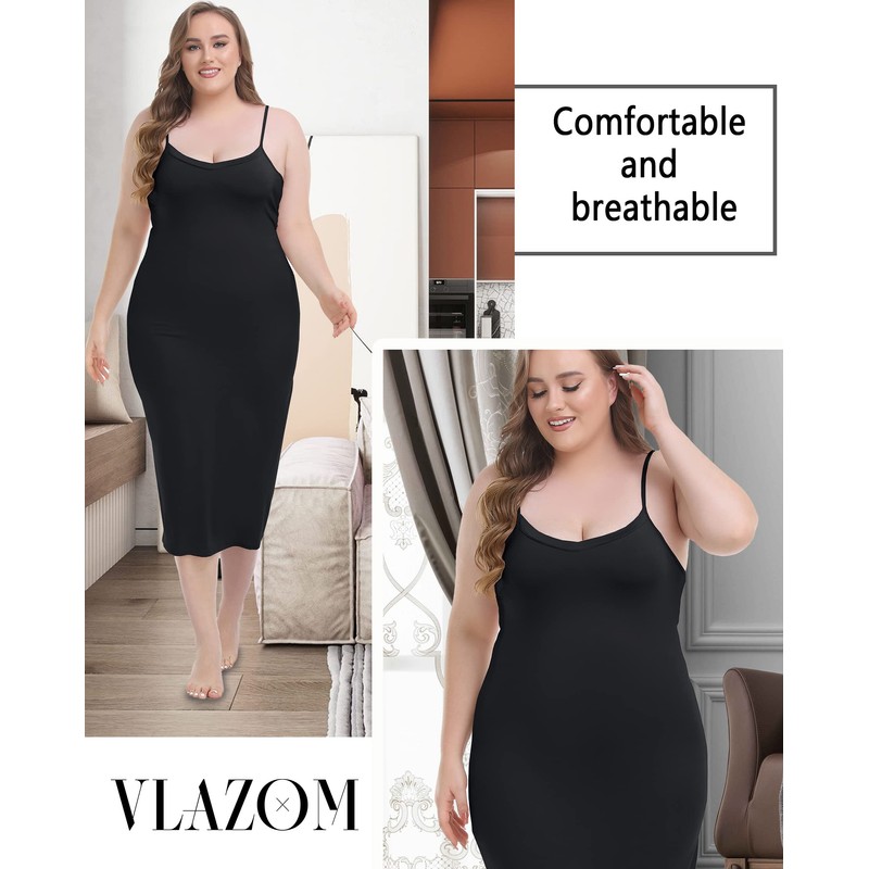 Vlazom Women's Plus Size Sexy Negligee with Adjustable Straps Women's