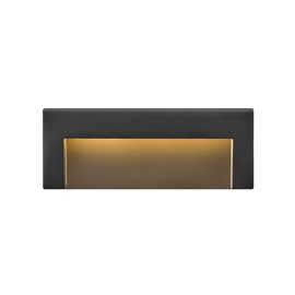 Hinkley Landscape Lighting Taper 1557SK Wide Horizontal 12v Deck Sconce - Low-Voltage, Mounts Flush to Surface, Integrated LED - Satin Black