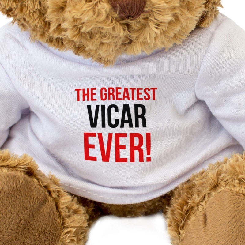 NEW - GREATEST VICAR EVER - Teddy Bear - Cute