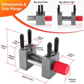 Metal Handy Mini Vise Clamp,Universal Drill Press Vice Grip with 10x Alternative Holes Width 0.78inch - 1.18inch Ajustable for Scale Model Hobby Jewelry Walnut Nuclear Watch DIY Craft Carving
