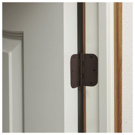 Nuk3y Residential 3 1/2" x 3 1/2" Ball Bearing Door Hinge 5/8 Radius (18 Pack, Oil Rubbed Bronze)