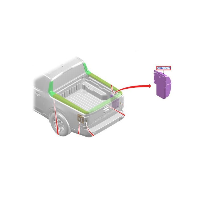 Ford 2022-2024 Maverick Bed Cargo Partition Storage Bin