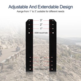 Hutexico Tour Pack Relocator Kit for Harley Adjustable 1''-3'' Trunk Luggage Extend Plate Rack Relocation Kit for Touring Road King Electra Street Road Glides Trikes Glide (2009-2013)