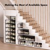 Foluck Shoe Storage Box, 15 Pack Clear Plastic Stackable Shoe