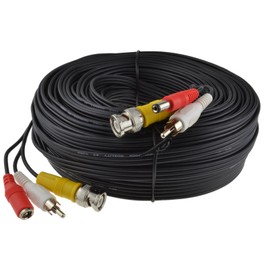 kenable CCTV Lead BNC Video RCA Phono Audio and 2.1mm DC Power Cable 30m [30 metres]