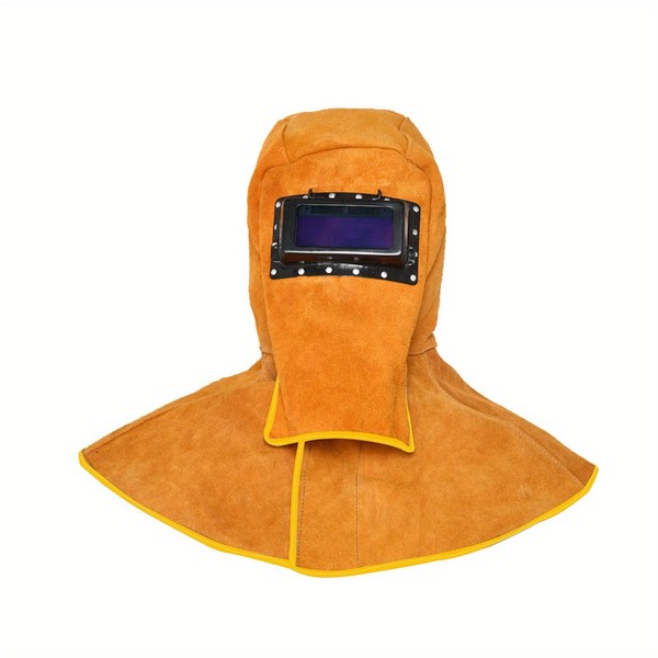 Welding Chainsaw Helmet Mask Auto Darkening Oxhide Leather Welding Hood