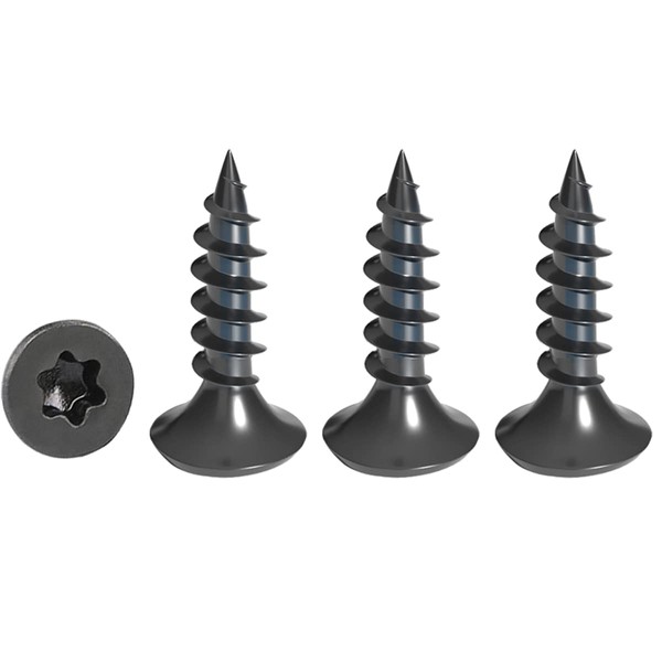 Drenky Pack of 50 Wood Screws Torx Black Screws M3