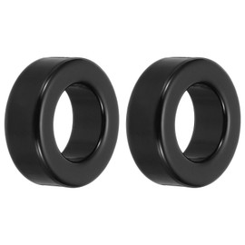 sourcing map 2Pcs Toroid Core, 24x42x16mm Iron Ferrite Chokes Ring Power Toroidal Transformer to Stabilize Signal Transmission Resist Electromagnetic Interference, Black